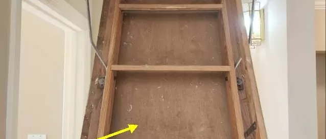 home inspector access attic inspection ladder missing