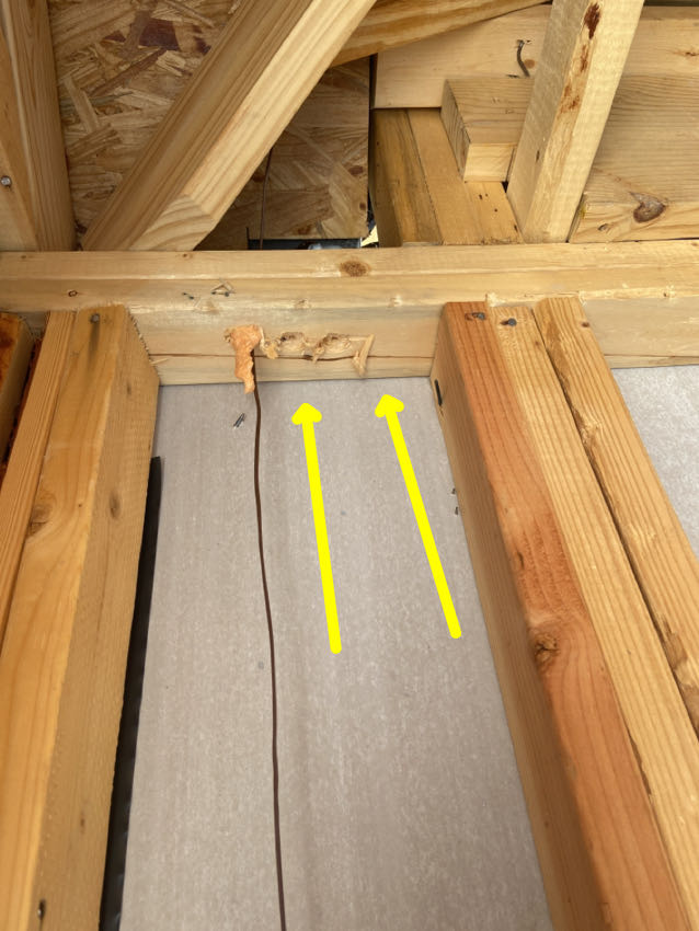Photo of New-Construction-Fire-Blocking-Missing found in a recent home inspection from Texan Inspection Home Inspectors.