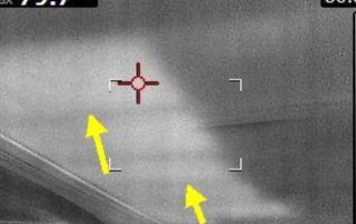 Infrared Camera detecting missing insulation in ceiling
