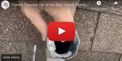 Trent’s Tuesday Tip of the Day: Make Sure the Plumbing Boot Has a Pipe!