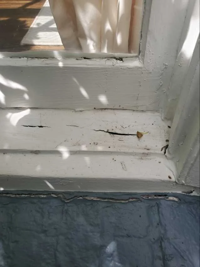 Deteriorated Trim at the Exterior Windows