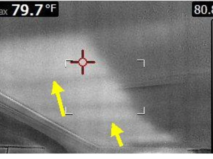 Home Inspection Disocovery with Infrared Camera Missing Insulation
