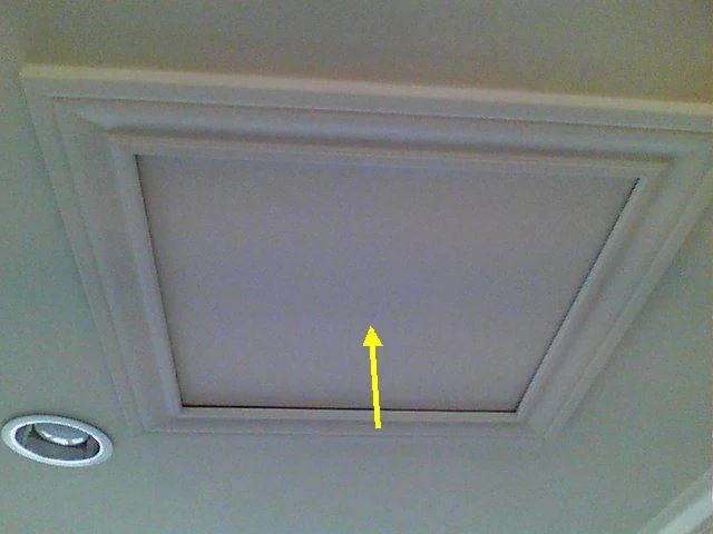 Attic Access IR Photo Showing  Missing Insulation Thermal Image