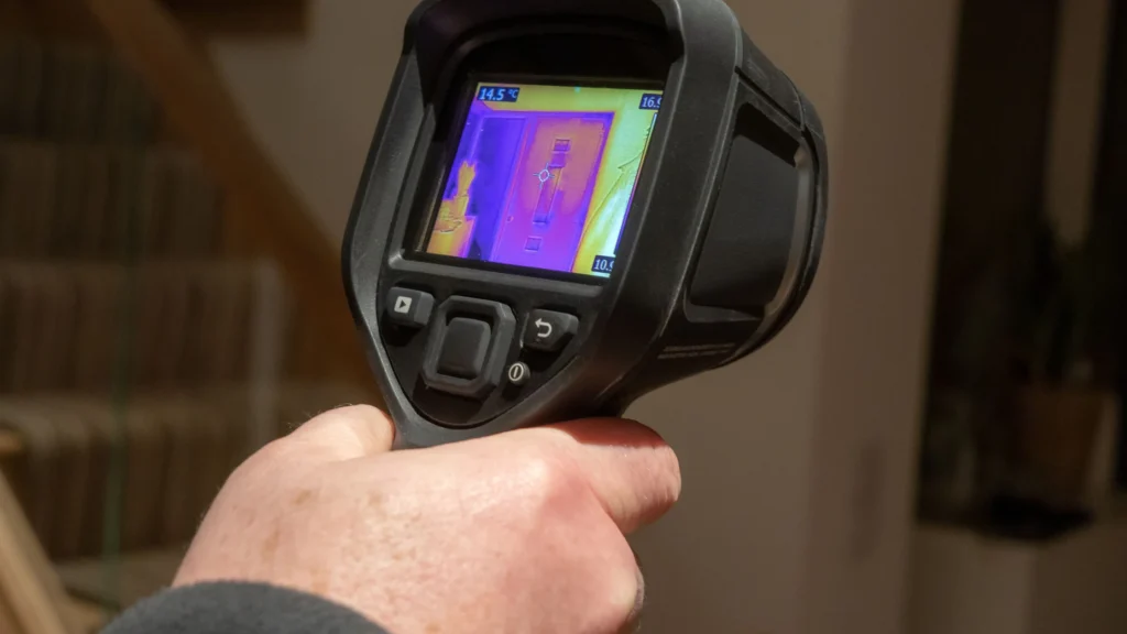 Houston Home Inspectors Electrical Panel with thermal camera