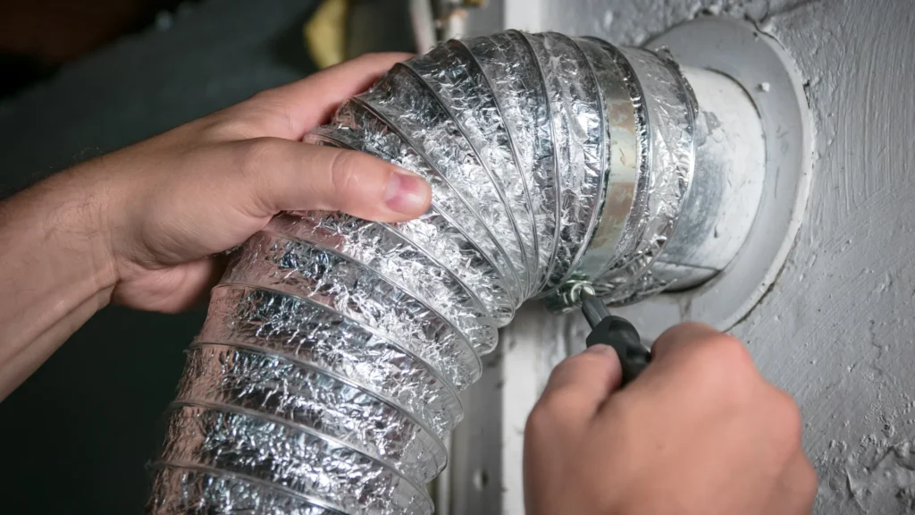home inspections of attic finds dryer vents that are a fire hazard