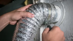 home inspections of attic finds dryer vents that are a fire hazard